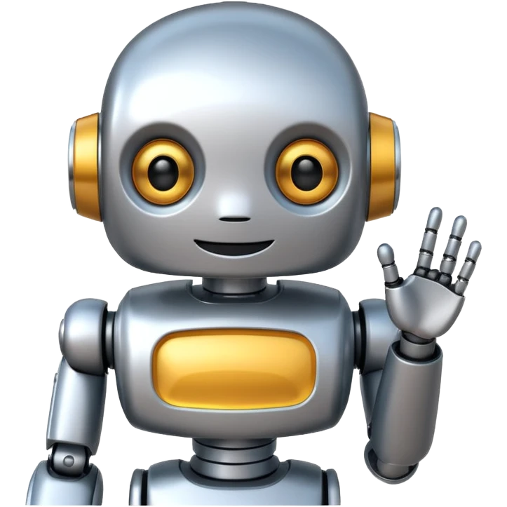 AI robot with speech bubble emoji