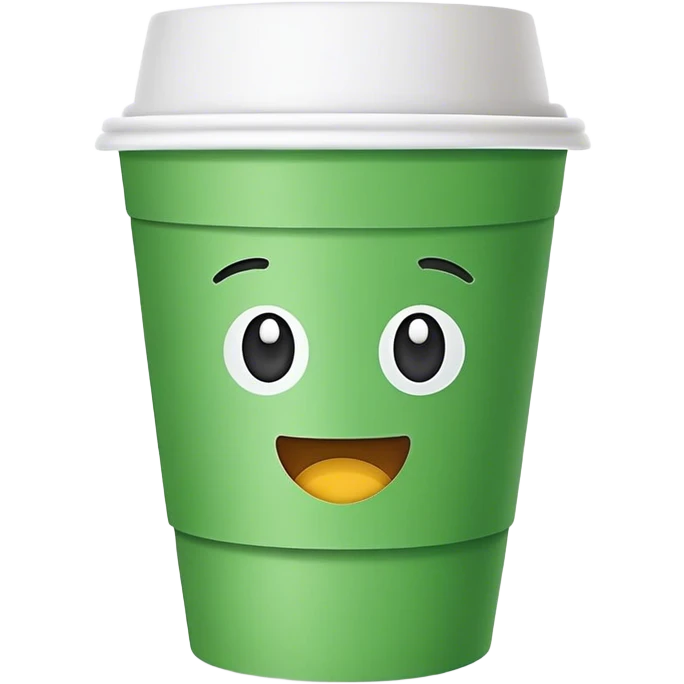 green paper cup emoji