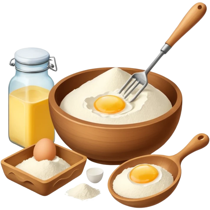 baking ingredients ready for preparation emoji