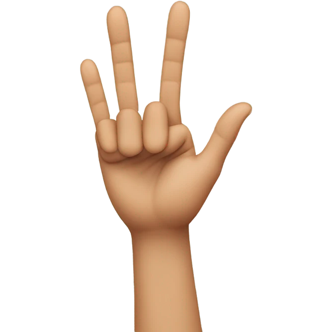 3 fingers  emoji