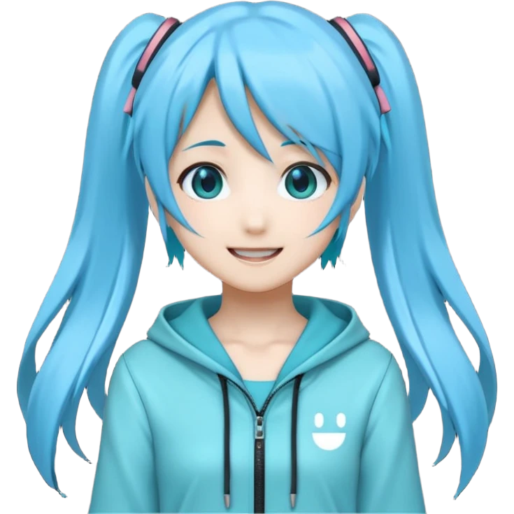 Hatsune Miku as a emoticon emoji