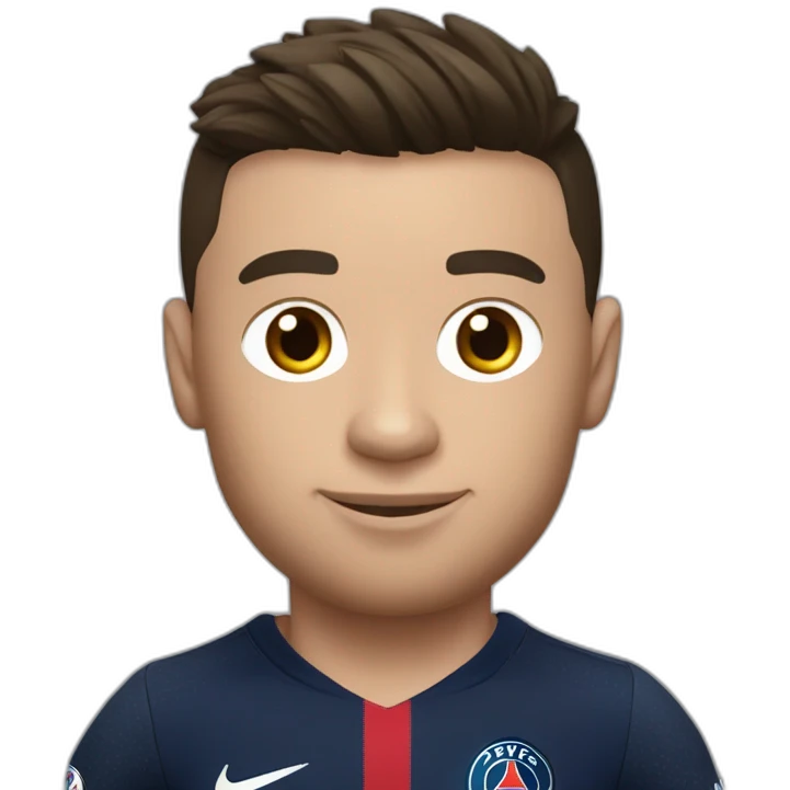 ronaldo avec le maillot du psg avec messi emoji