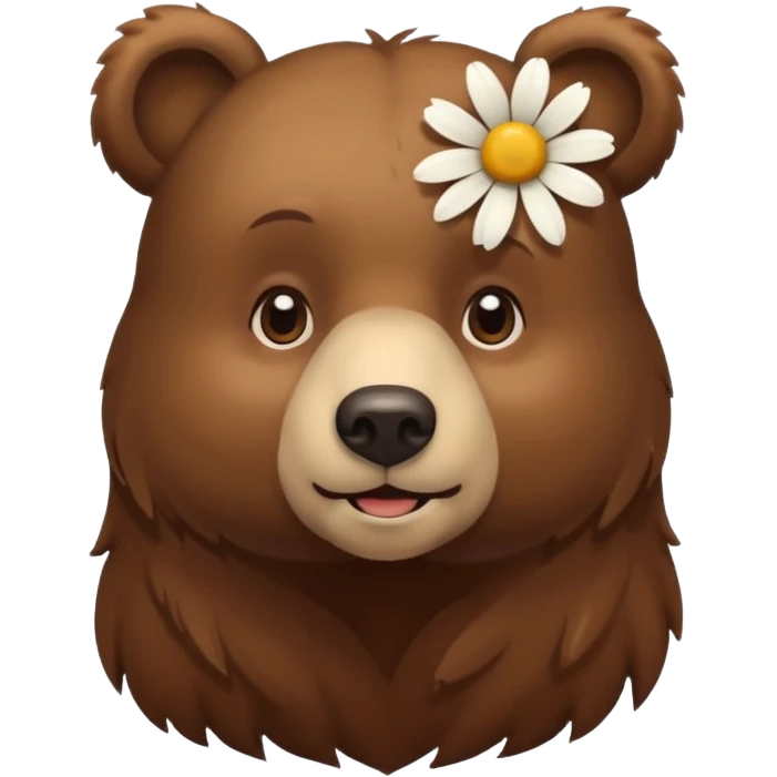 bear with daisy  emoji
