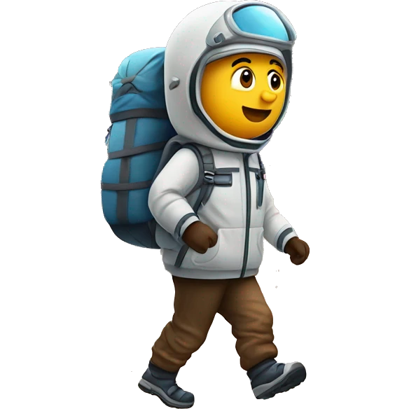 Andiamo a fare una passeggiata In montagna spaziale emoji
