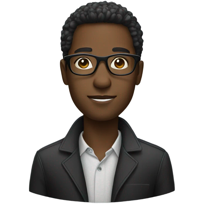 black person with glasses emoji