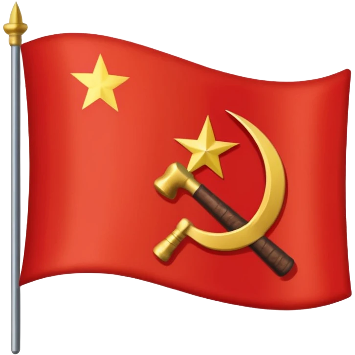 Flag of Russia but in Soviet socialist emoji