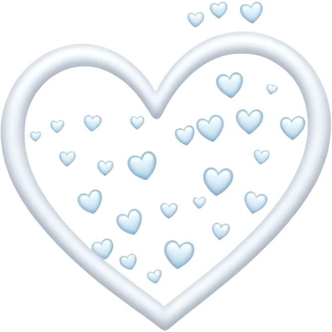 sprinkle white hearts emoji