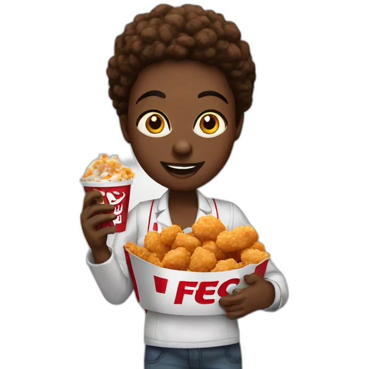 Africa people eating KFC emoji