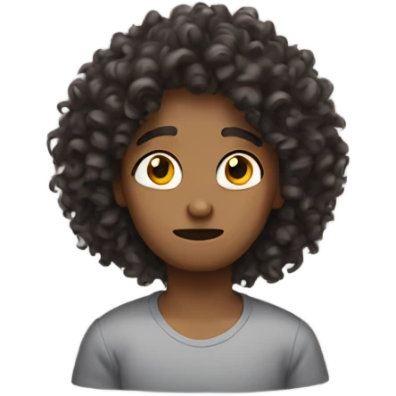 Face palm emoji curly hair emoji