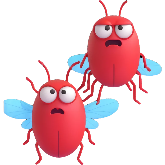 a fly on the window and angry man  emoji