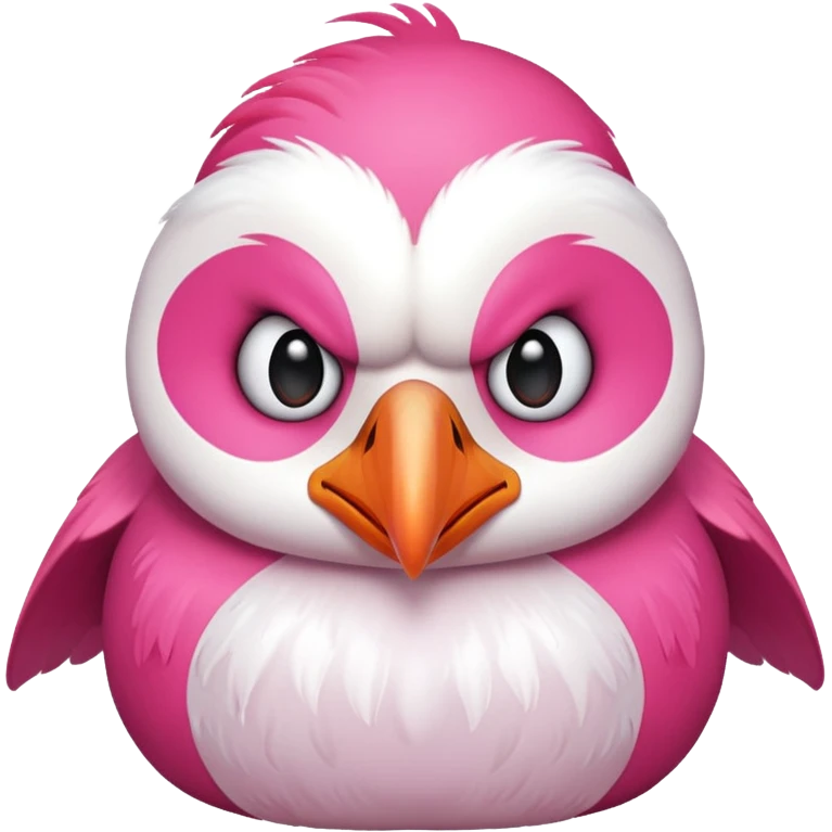 pink puffin angry steam from nose emoji