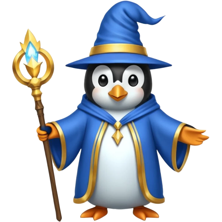 Penguin Wizard emoji