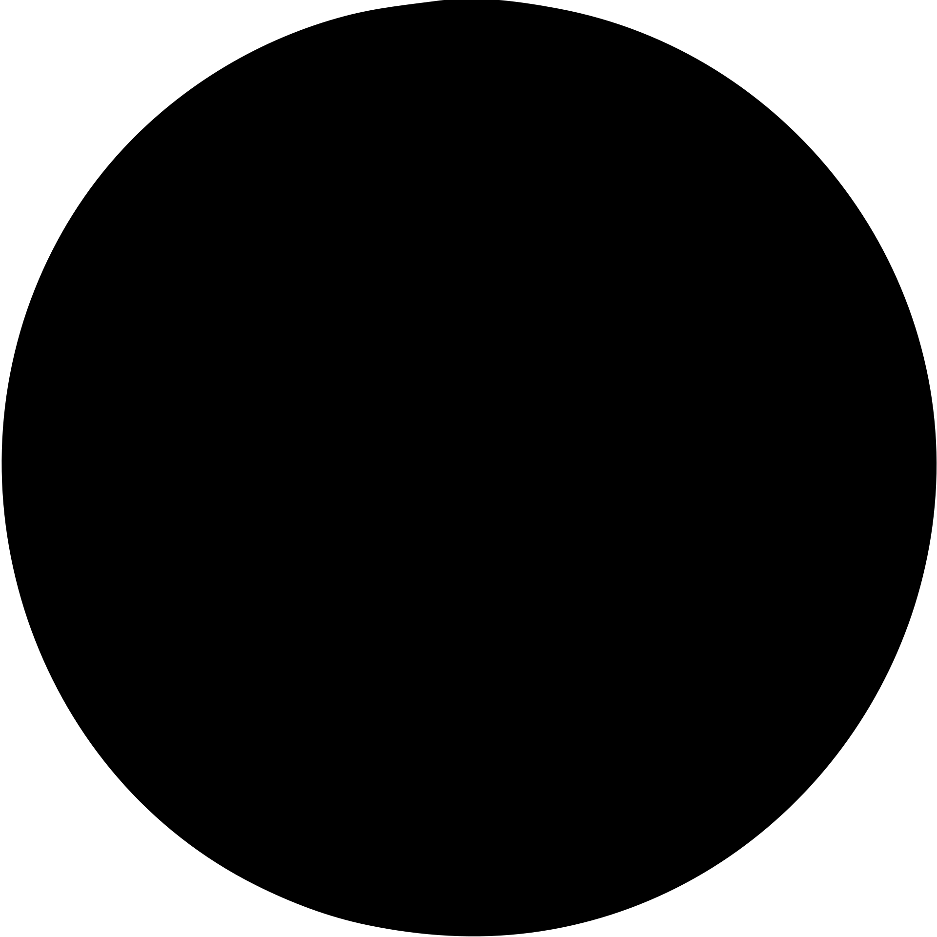 flat blue circle solid filled icon emoji