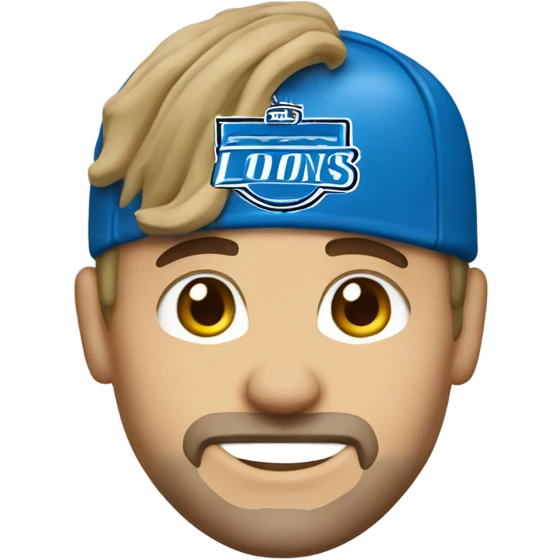 Caucasian Detroit Lions Fan emoji