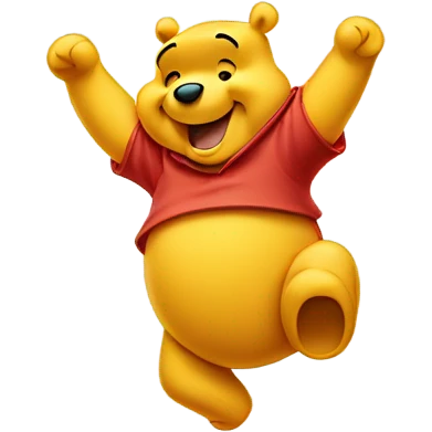 Winne the Pooh waving hello emoji