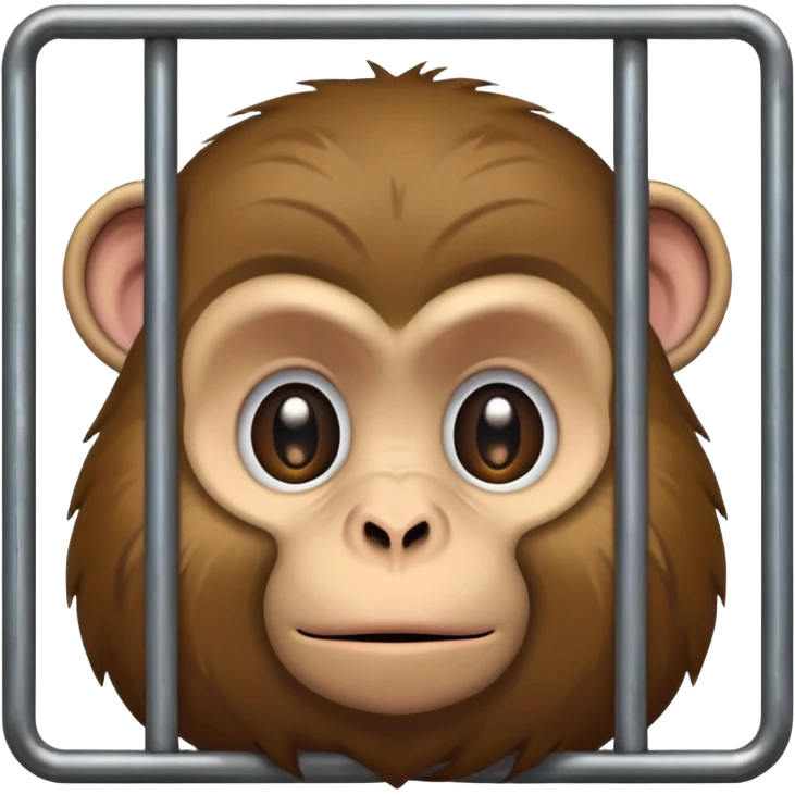 Monkeys in a cage emoji