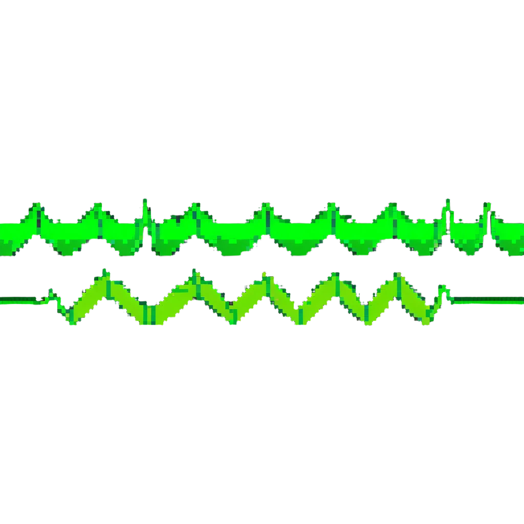 green sine wave in oscilloscope emoji