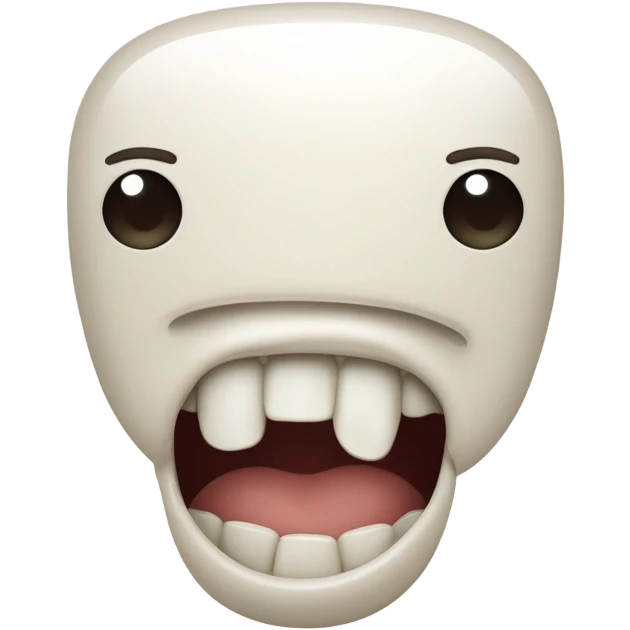 dientes mordiendo el dedo índice  emoji