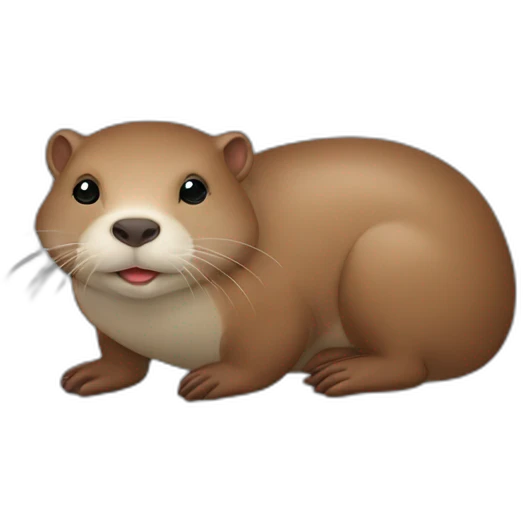 Loutre sur un cochon d’Inde  emoji