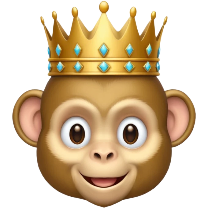 monkey with crown  emoji