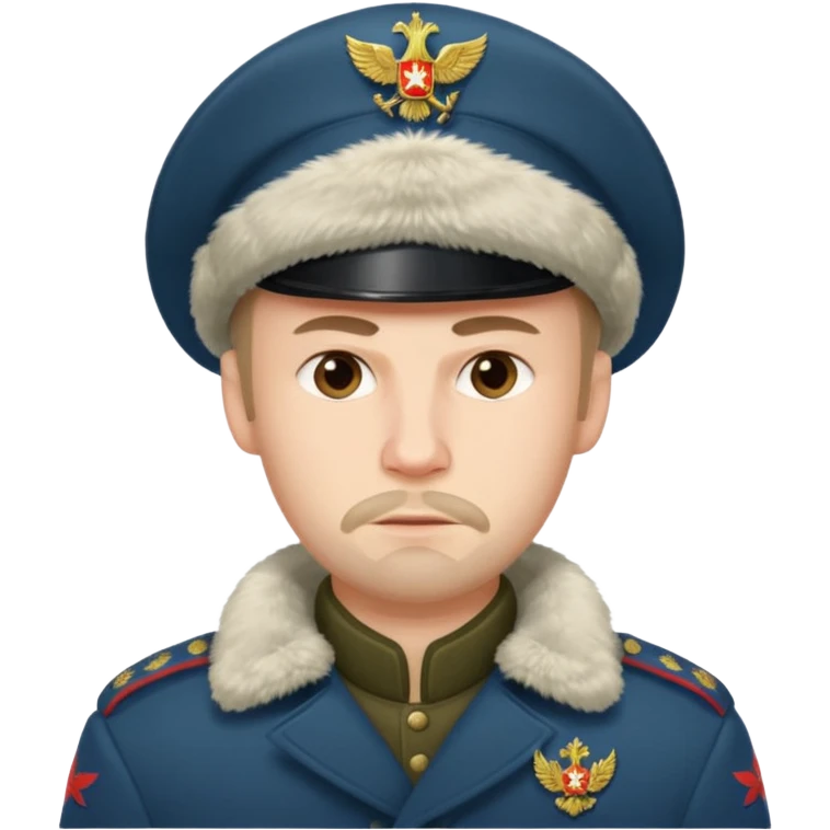 crazy russian soldier man with ushanka emoji