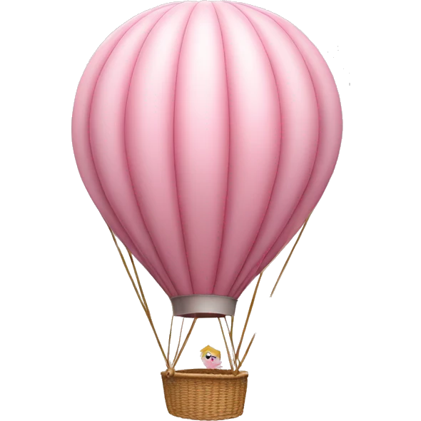 pastel pink hot air balloon  emoji