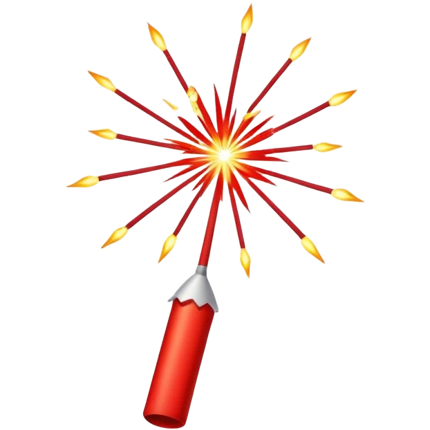 holiday firecracker emoji