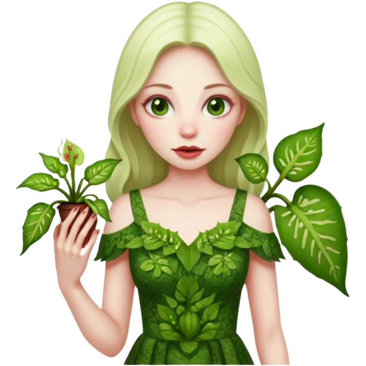 Mujer planta carnivora emoji