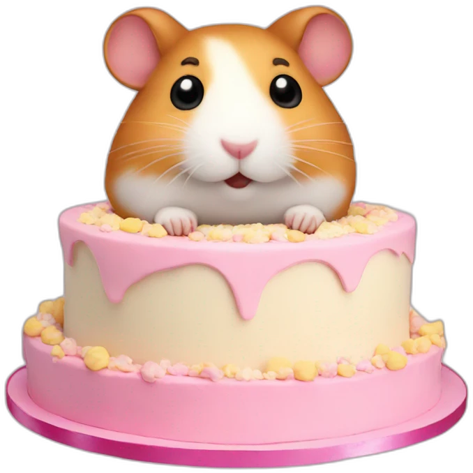 Hamster on the cake emoji