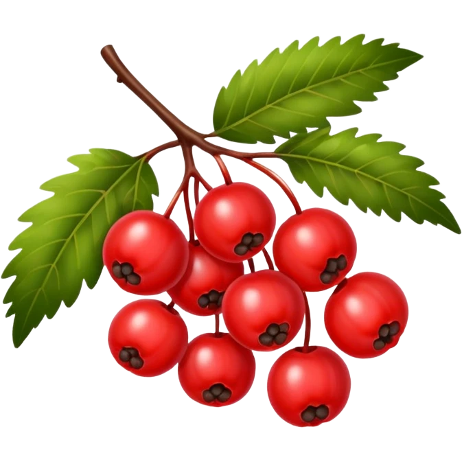 rowan/mountain ash berries, simple emoji