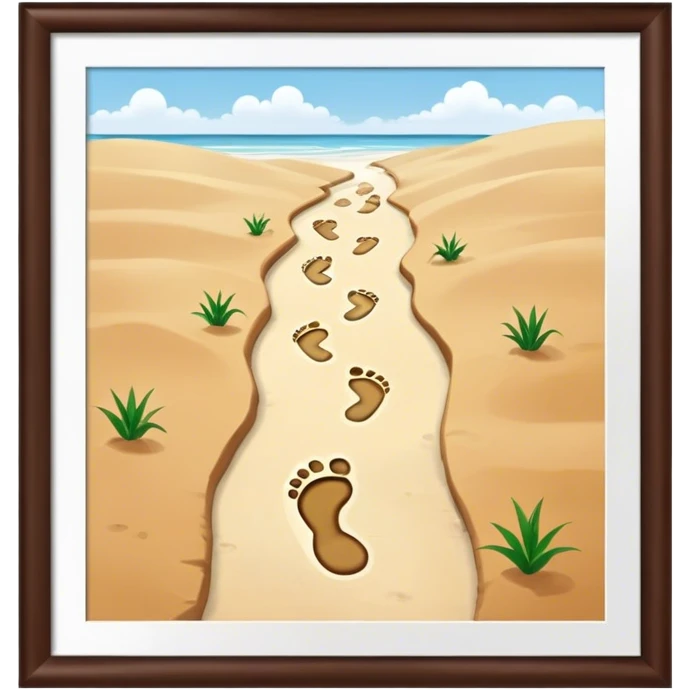 huellas de camino de la historia de mi crecimie emoji