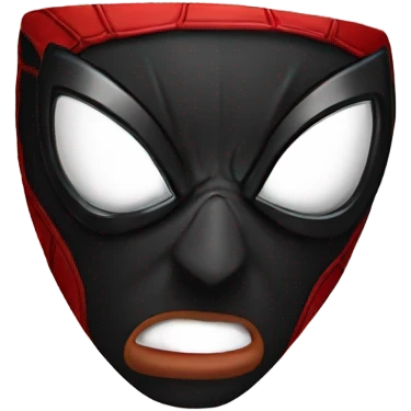 Black Spider - Man Red face emoji