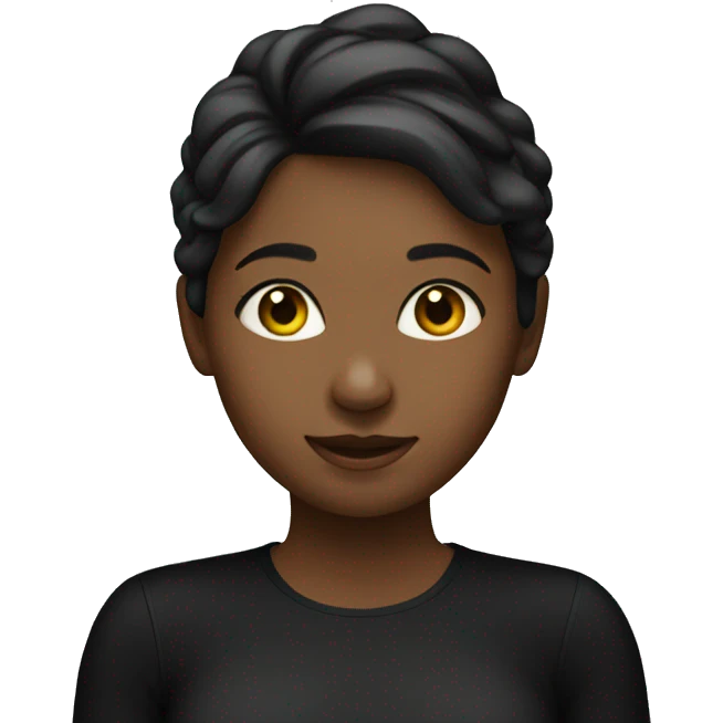 girl in black bodysuit emoji