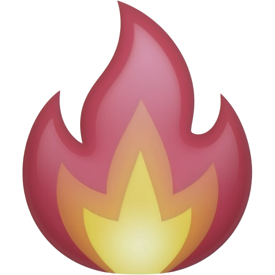 Pink fire emoji