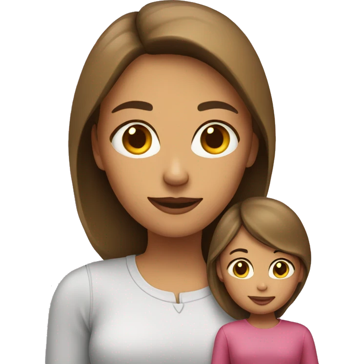 Mom with daughter  emoji