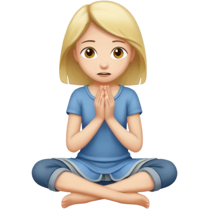 Girl begging on knees emoji