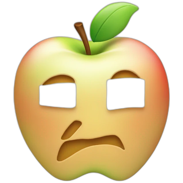 Apple logo with code floating around it emoji