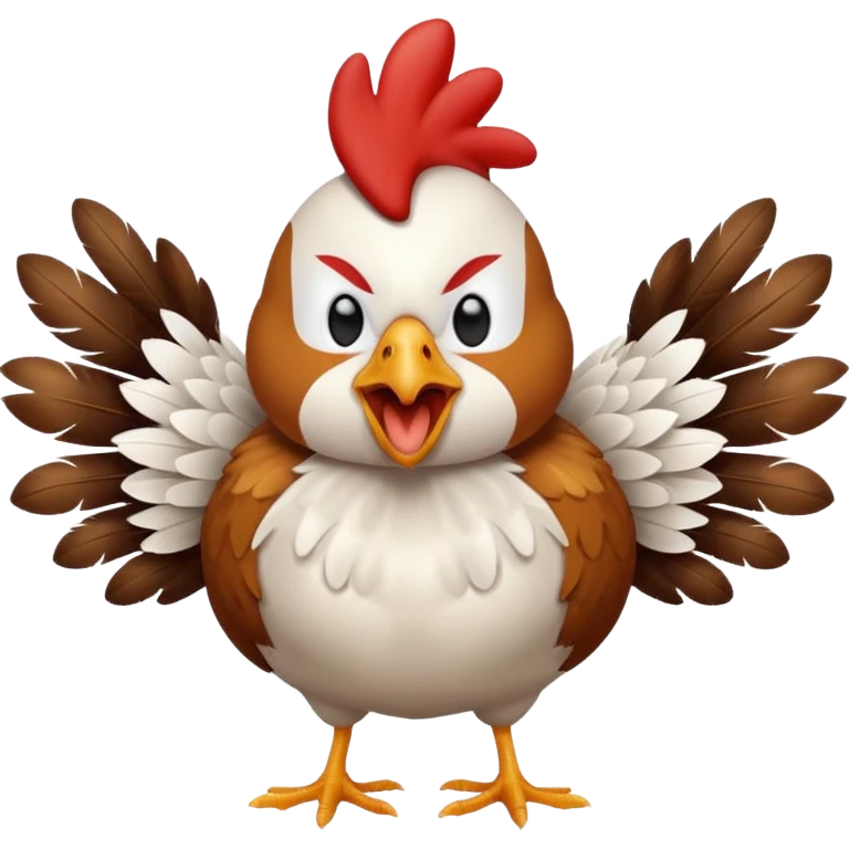 Chicken screaming emoji