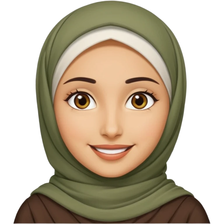 Tête jolie femme emoji arabe Réal emoji