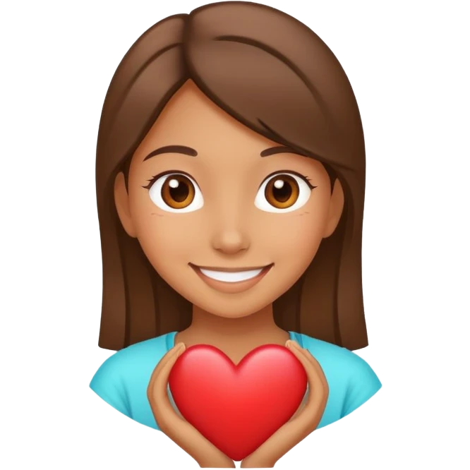 girl with love emoji