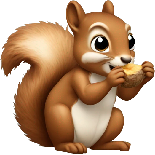 squirrel eating emoji
