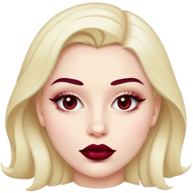 burgundy lips emoji