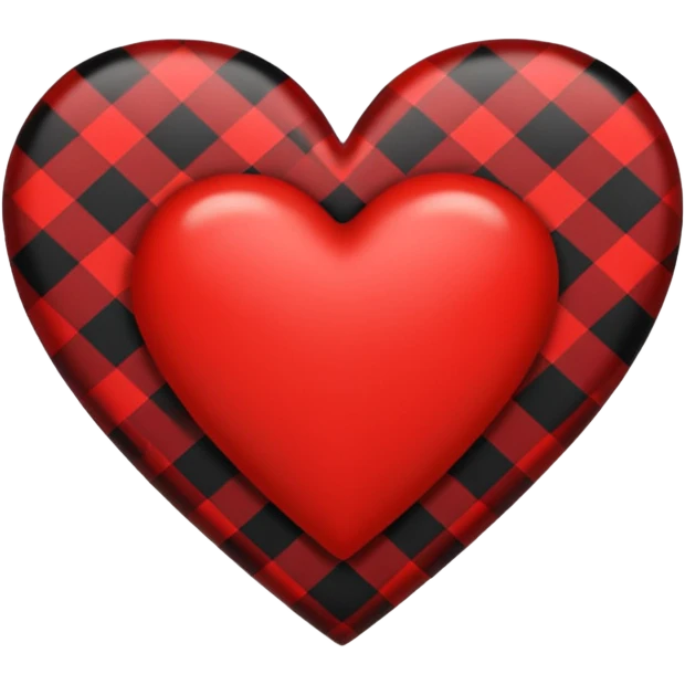 white heart with a plaid pattern emoji