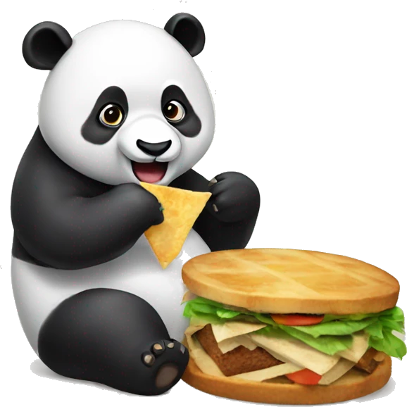panda with food emoji