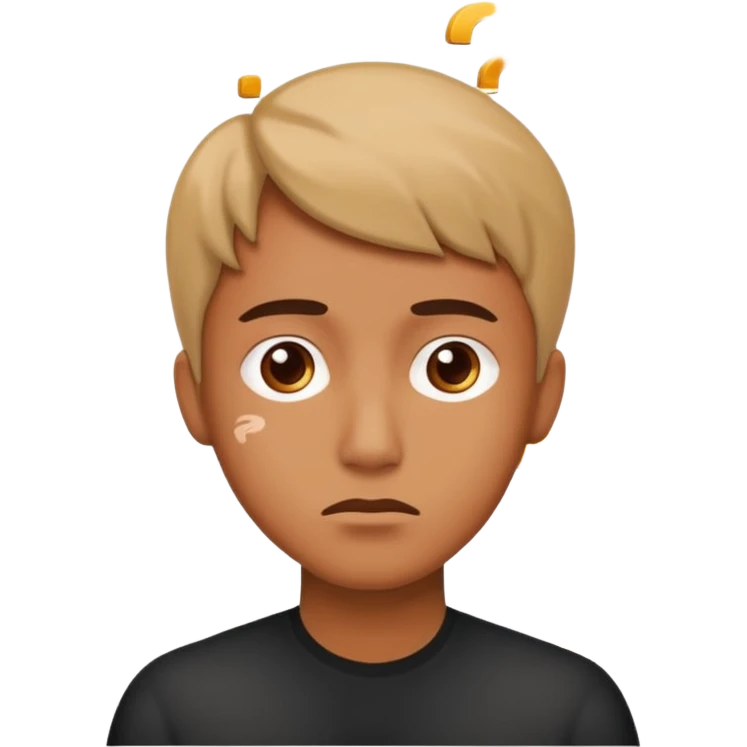 a person thinking, the person is surrounded by question marks emoji