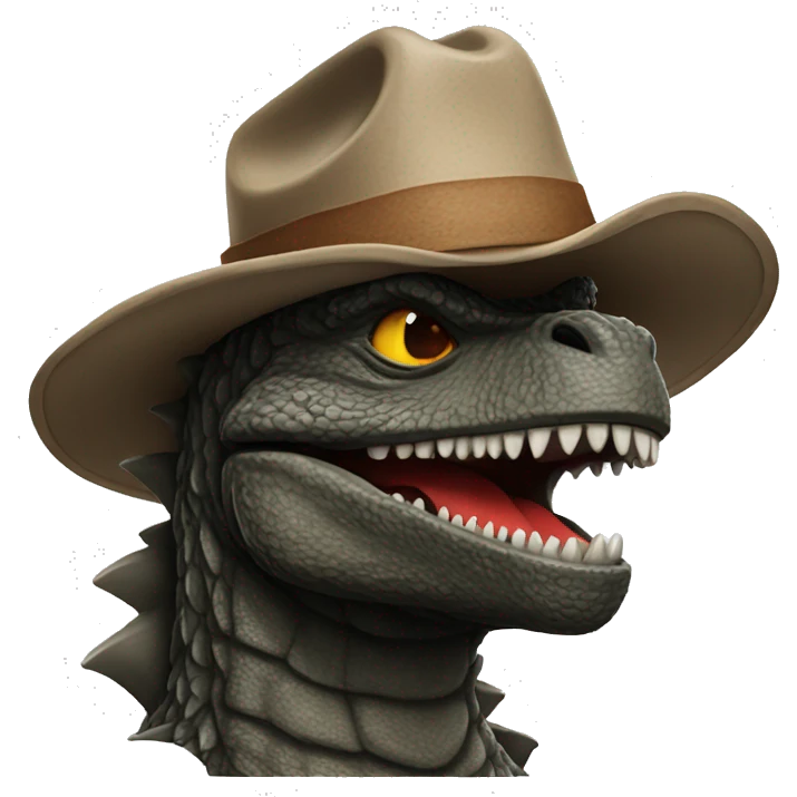 godzilla with a cowboy hat emoji