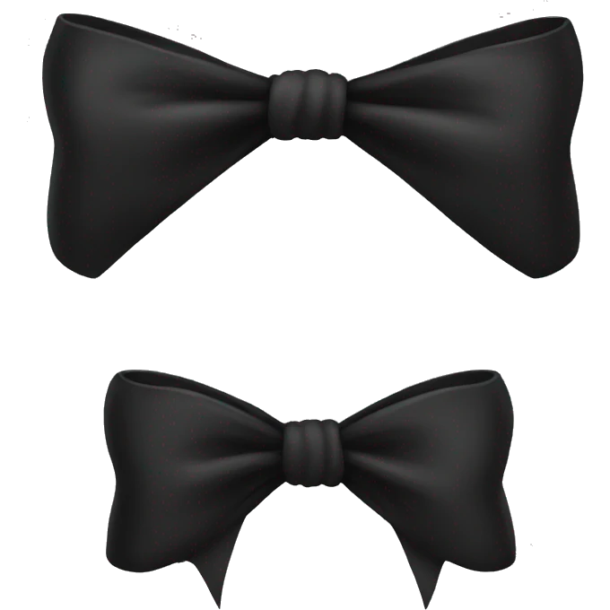 Black bow emoji