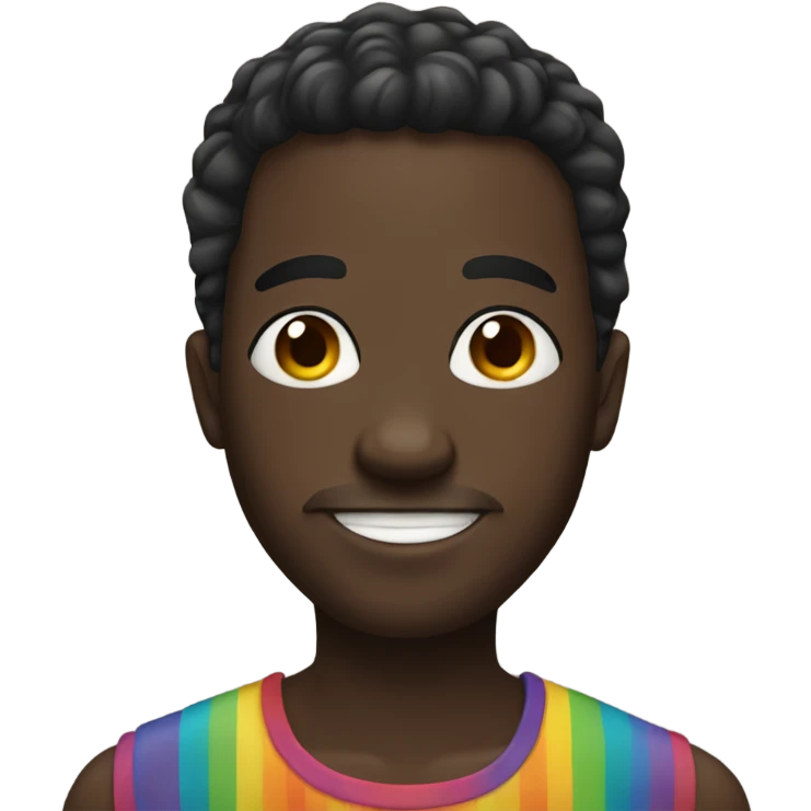 rainbow black man emoji