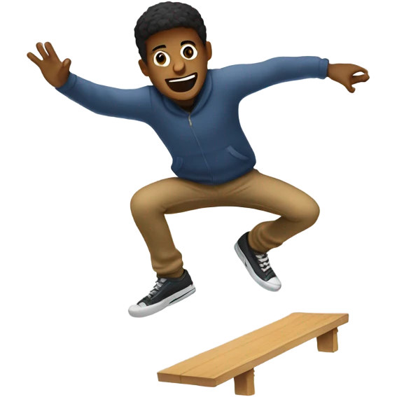 Guy jumping boarded emoji