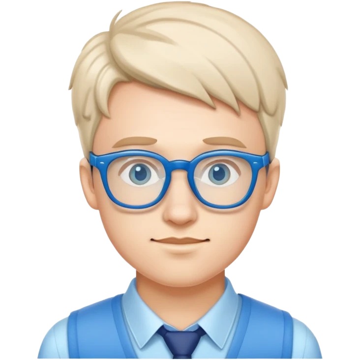 nerd with blue glasses emoji